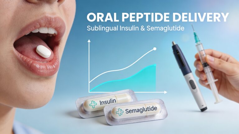 Infographic comparing sublingual tablet and injection.